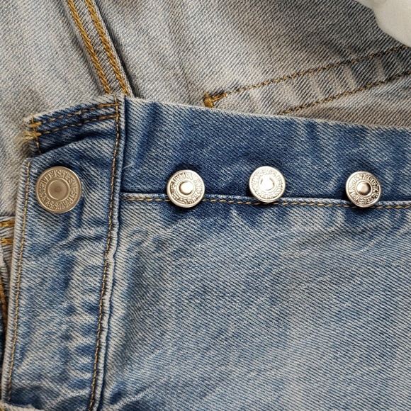 Levis Ribcage High Rise Bootcut Light Wash Button Fly sz 32 - Picture 11 of 13